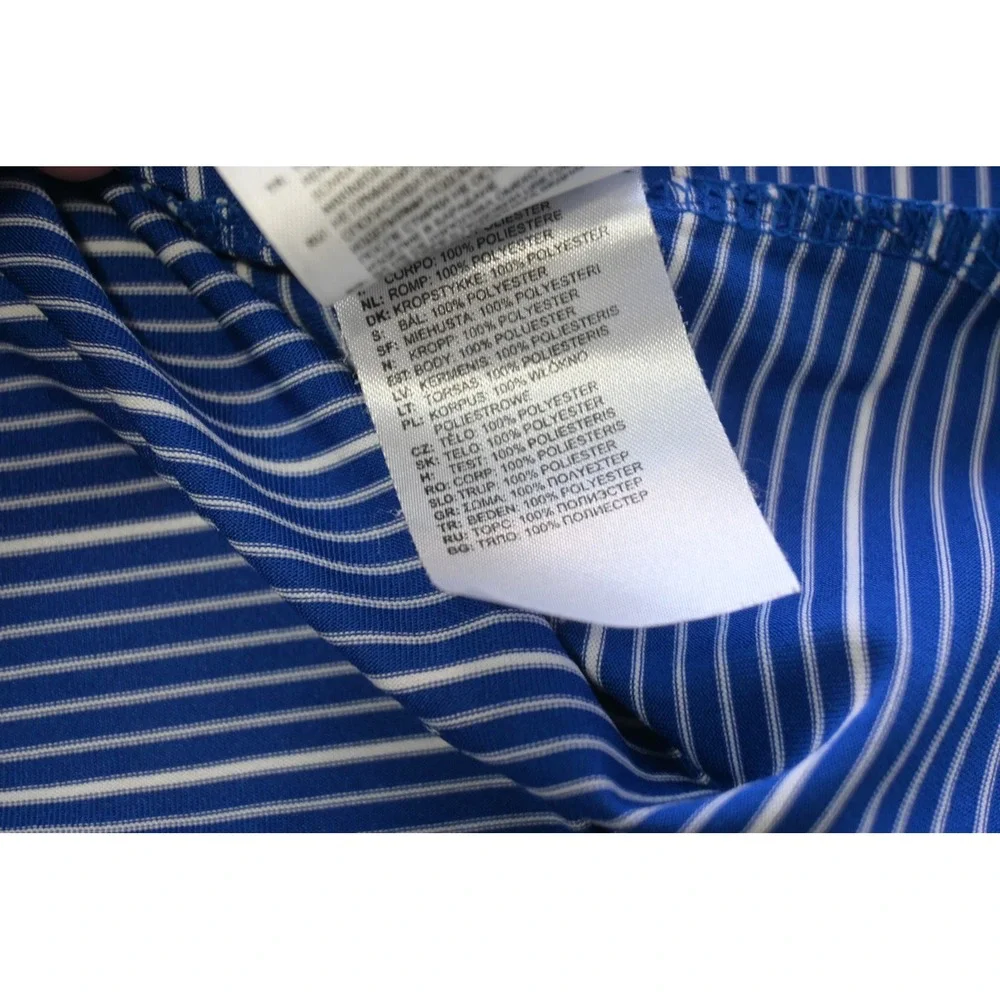 Adidas Golf Polo Shirt Mens Large Striped‎ Short Sleeve Athletic Performance EUC
